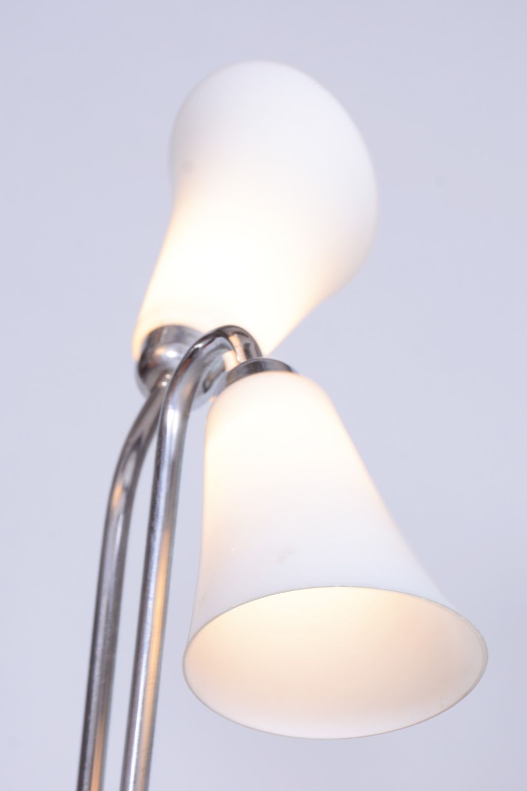 Restored Artdeco Floor Lamp, Chrome Plated Steel, Czechia, 1930s photo vintage
