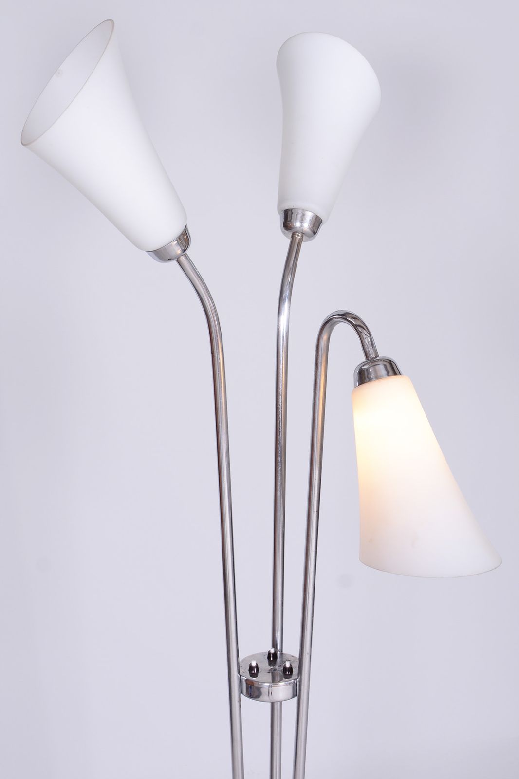 photo for sale Restored Artdeco Floor Lamp, Chrome Plated Steel, Czechia, 1930s