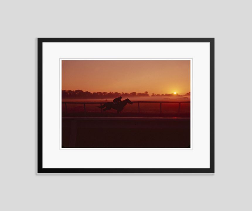 Morning Training At Saratago By Toni Frissell Archival Pigment Print Framed In Black