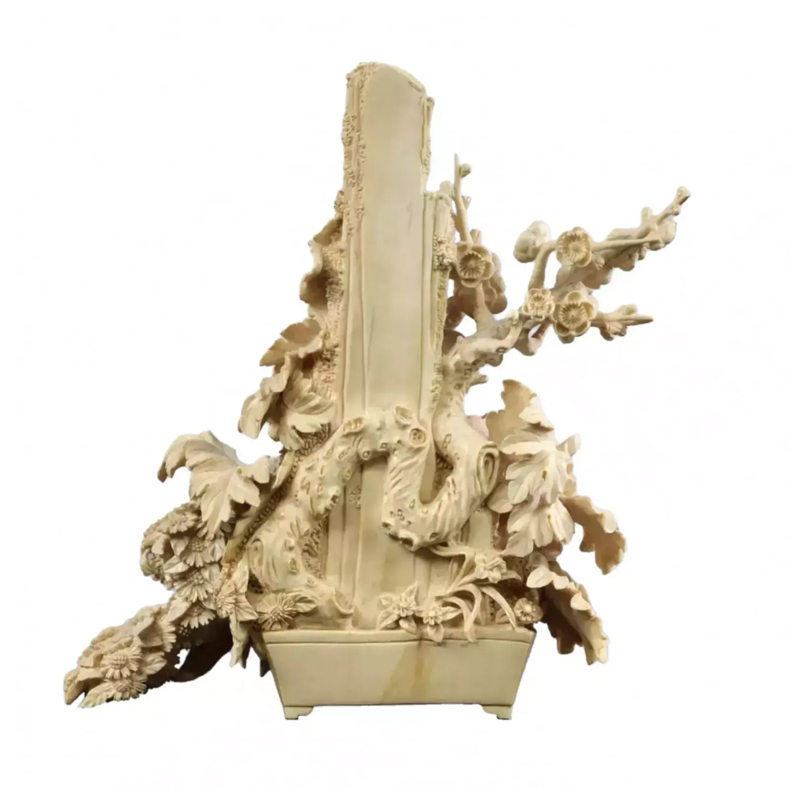 Ikebana "Flowers". Meiji Japan Period Bone Carvings photo furniture