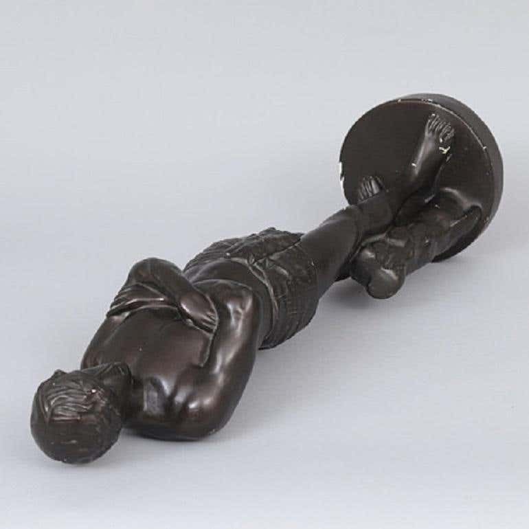 Antique Standing Male Figure, Home Decorative Sculpture, Hans Christian Brix photo buy
