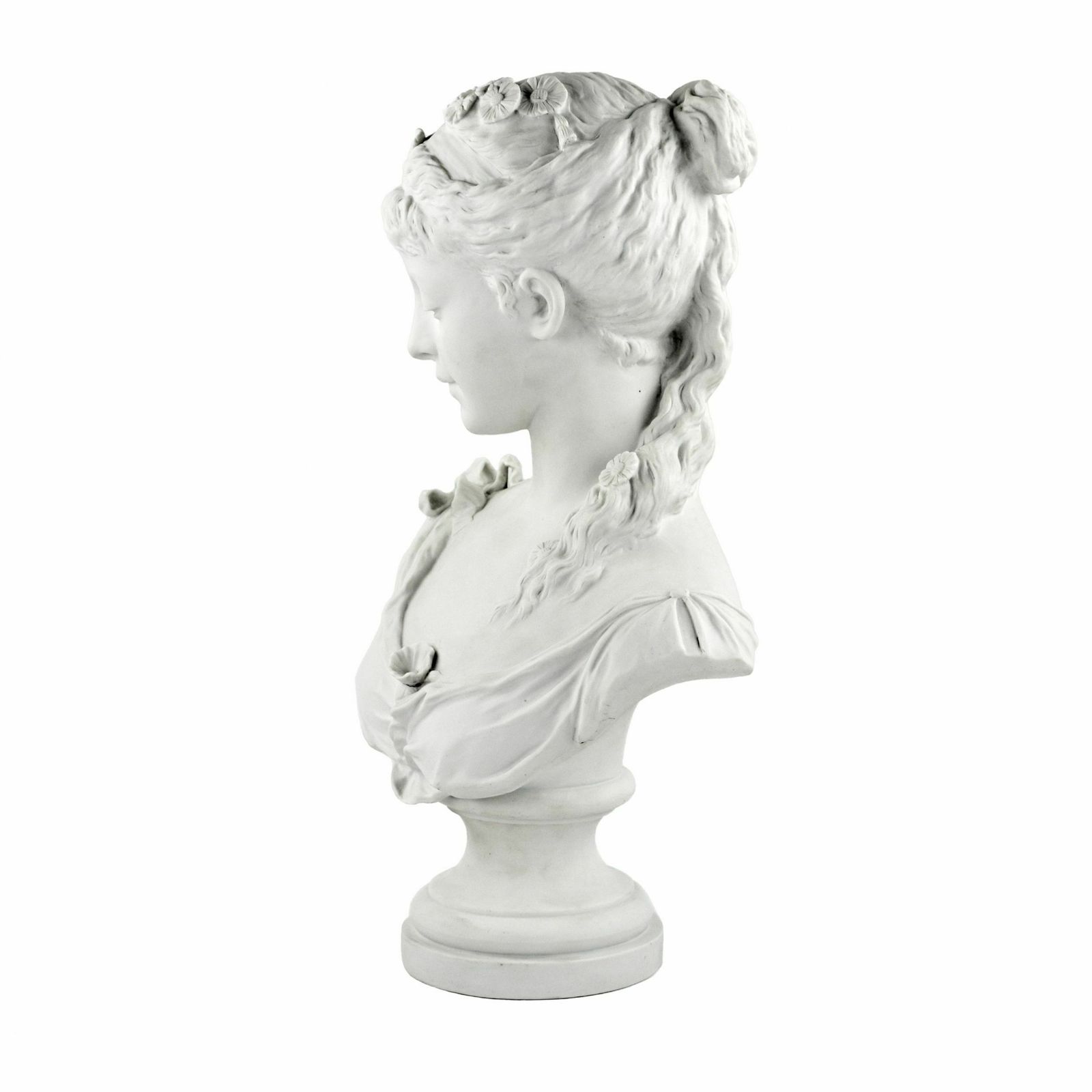 Bust Of A Young Girl, 1800s, Antique photo vinterior