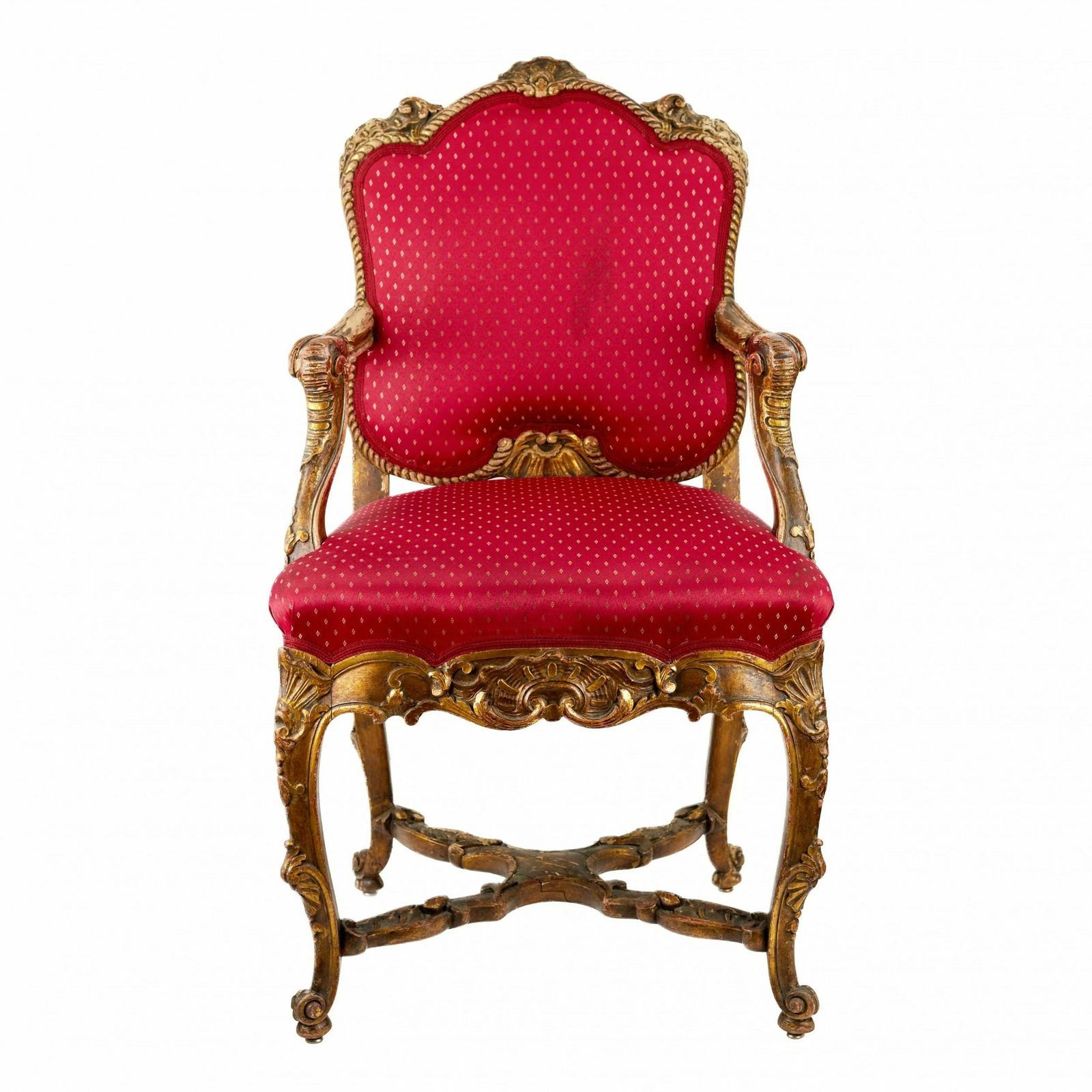 Magnificent, Carved Armchair In The Rococo Style Of The 19th And 20th Centuries photo for sale