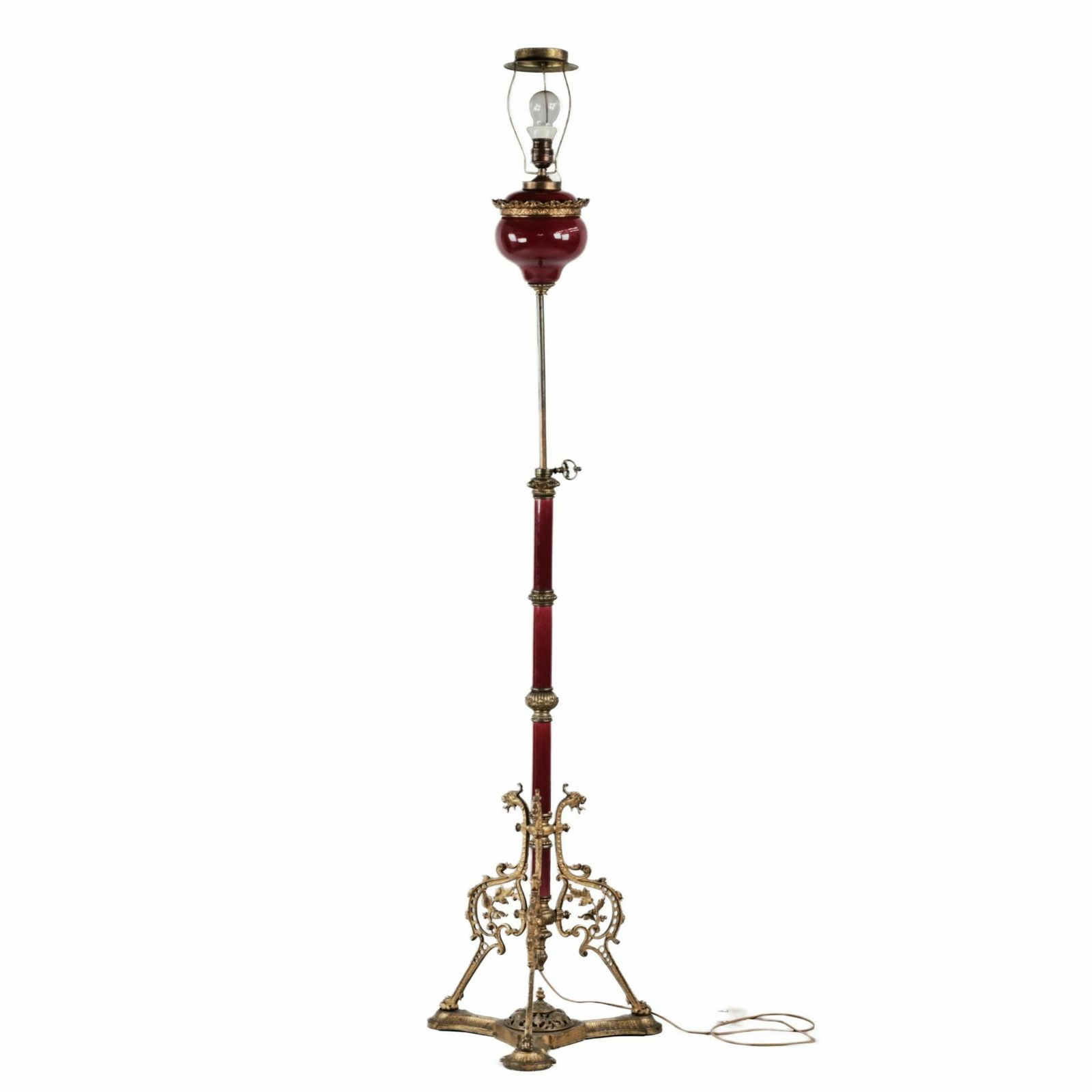 Floor Lamp In Art Nouveau Style. Turn Of The 19th 20th Centuries photo for sale