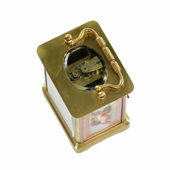 French Carriage Clock With Porcelain Painting, Neo Rococo Style. The Turn Of The 19th 20th Centuries photo 641.0