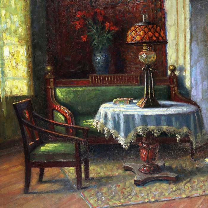 Painting “In The Old Manor”. Siegfried Alexander Bielenstein photo for sale
