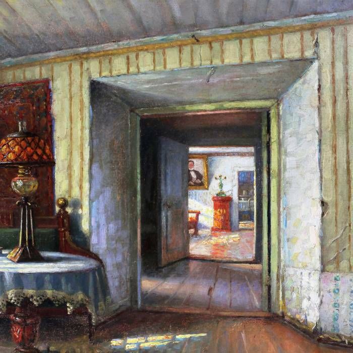 Painting “In The Old Manor”. Siegfried Alexander Bielenstein photo Art