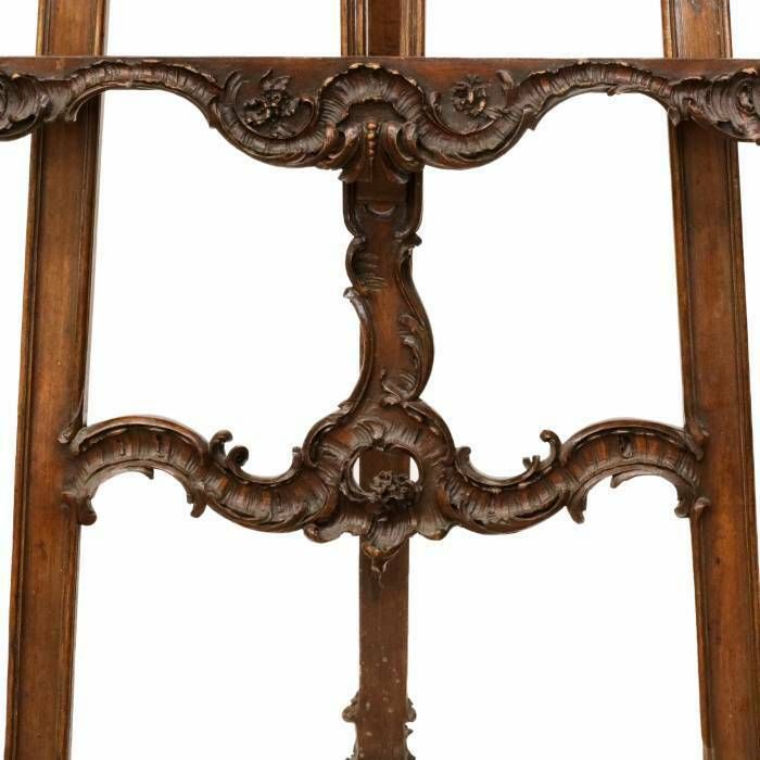 Carved, Wooden Easel Of The Turn Of The 19th 20th Centuries In Neo Rococo Style photo vinterior