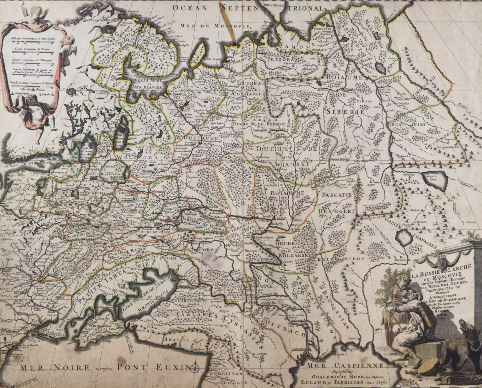 Map Of Russia At The End Of The 17th Century photo for sale