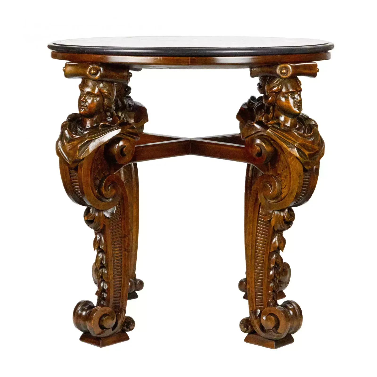 Impressive Chess Table With Precious Roman Mosaics On Carved Legs. photo Furniture
