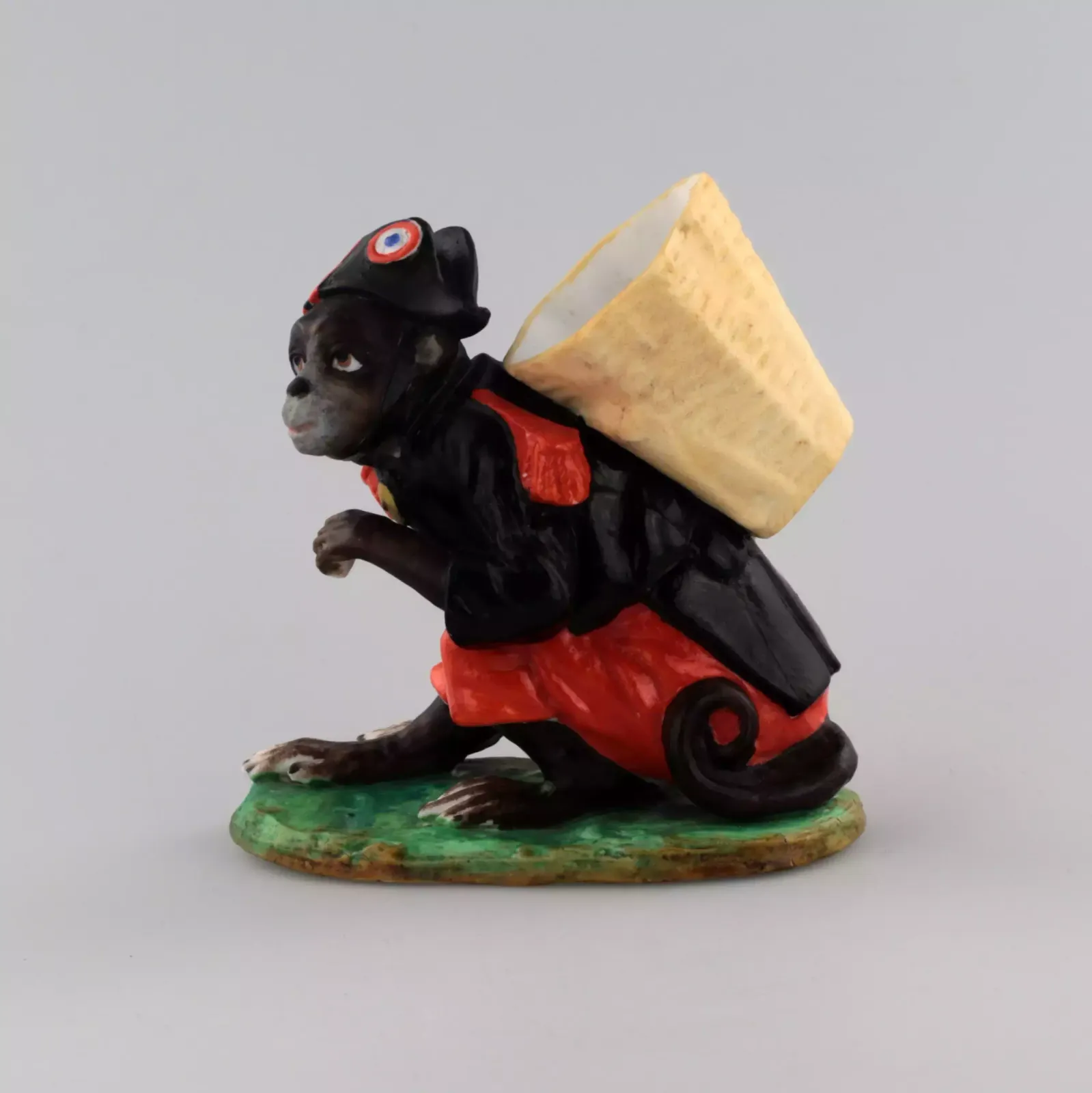 Porcelain Pencil Holder "Monkey In The Shape Of Napoleon". photo 214.0