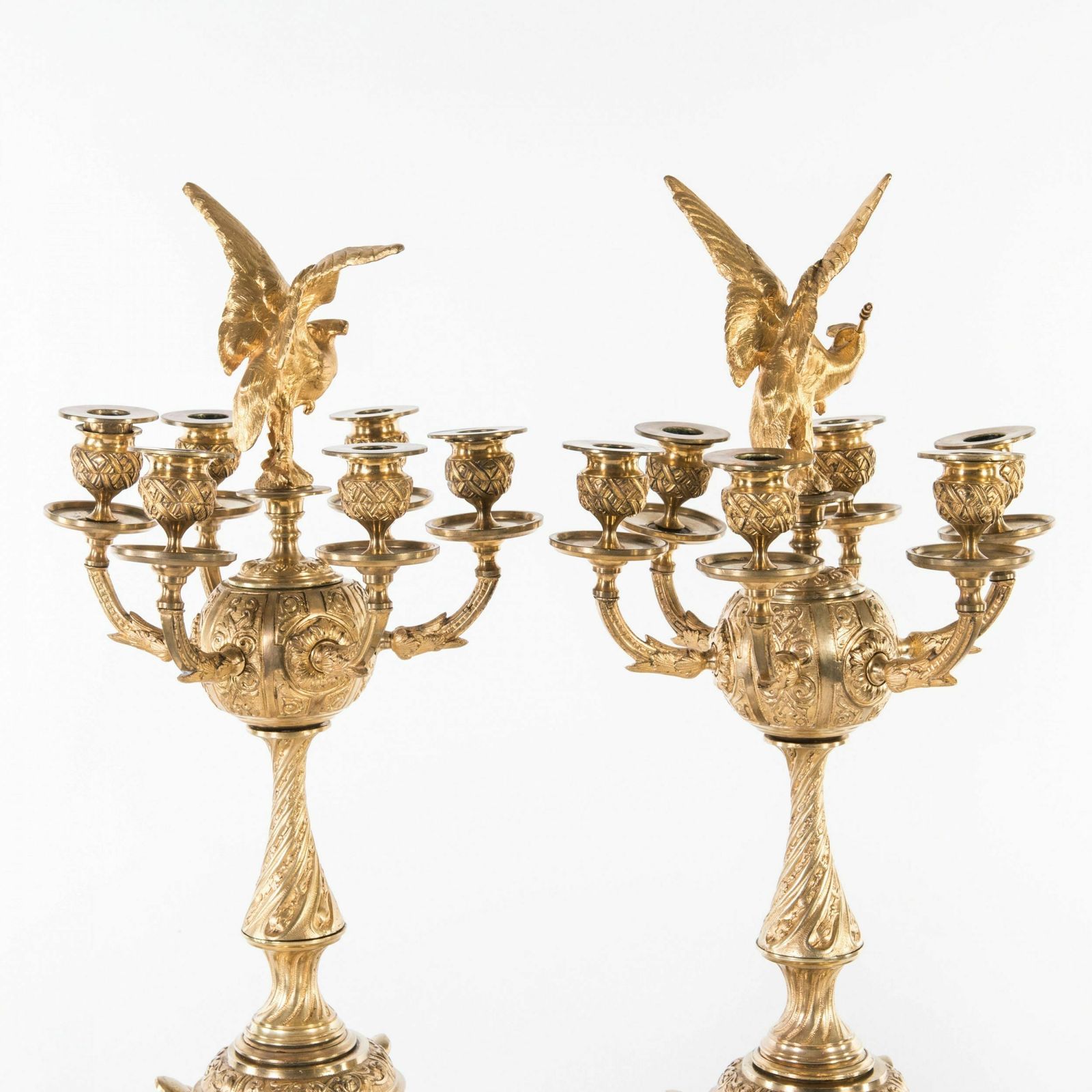A Pair Of Bronze Candelabra. Russia photo for sale