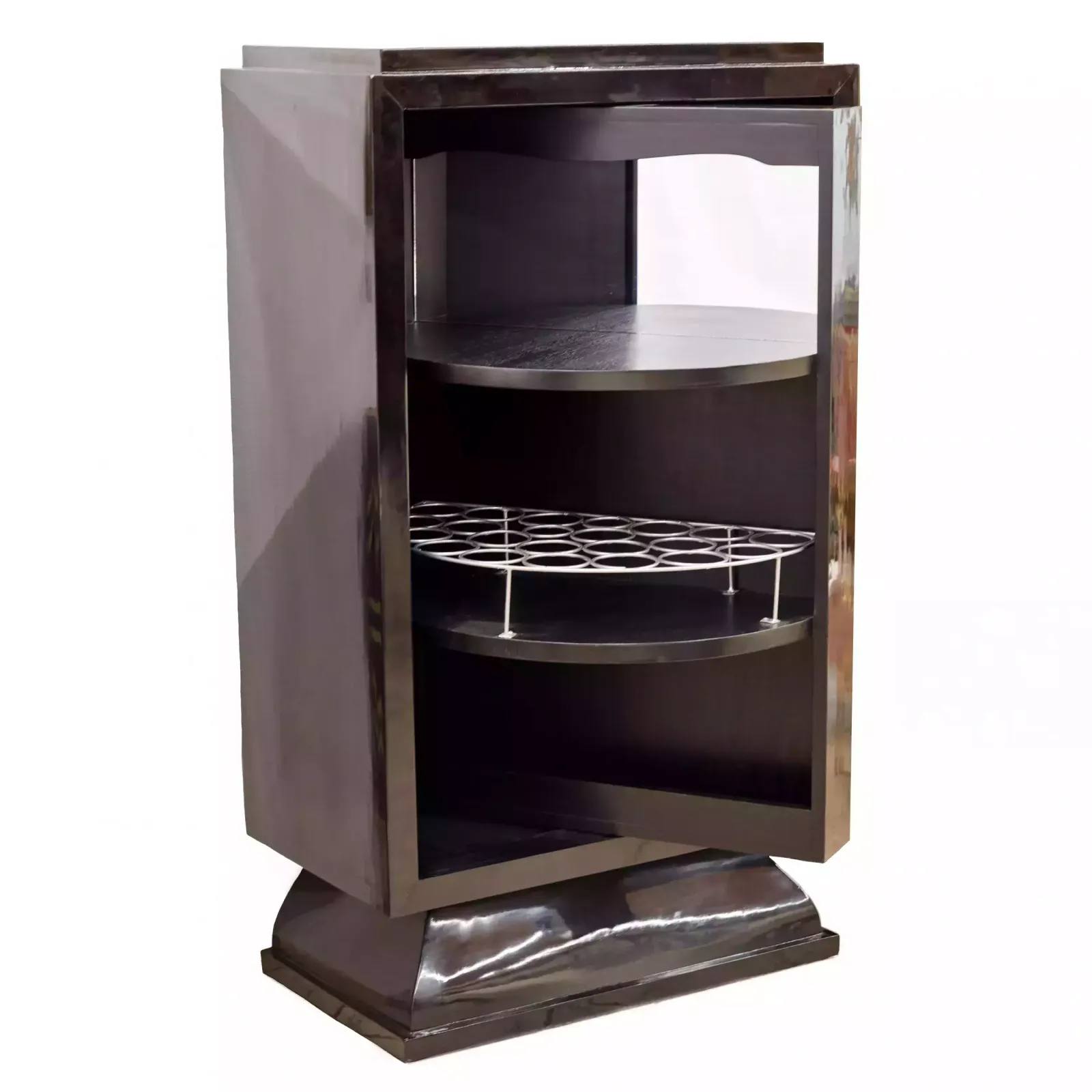 Large, Vertical Bar In Art Deco Style, With A Swivel Display Case. 20th Century. photo furniture