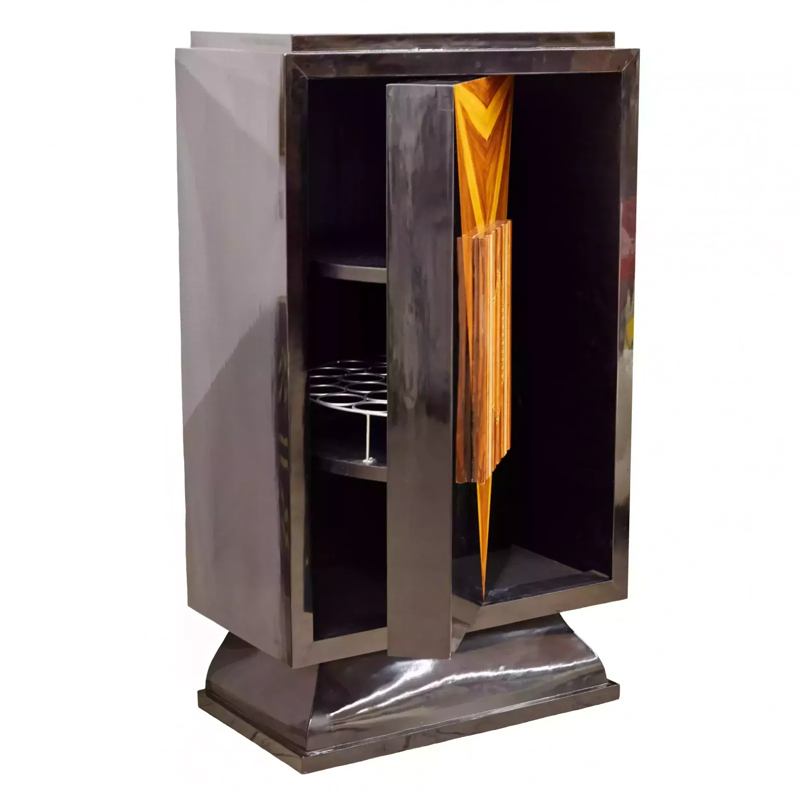 Large, Vertical Bar In Art Deco Style, With A Swivel Display Case. 20th Century. photo vinterior