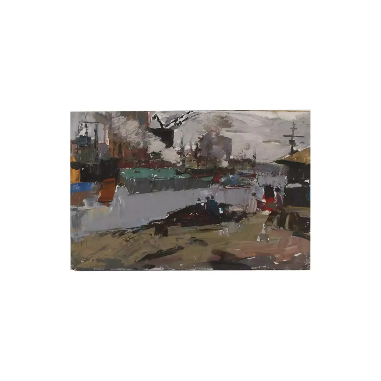 Painting "Port Of Riga" L. Mūrnieks