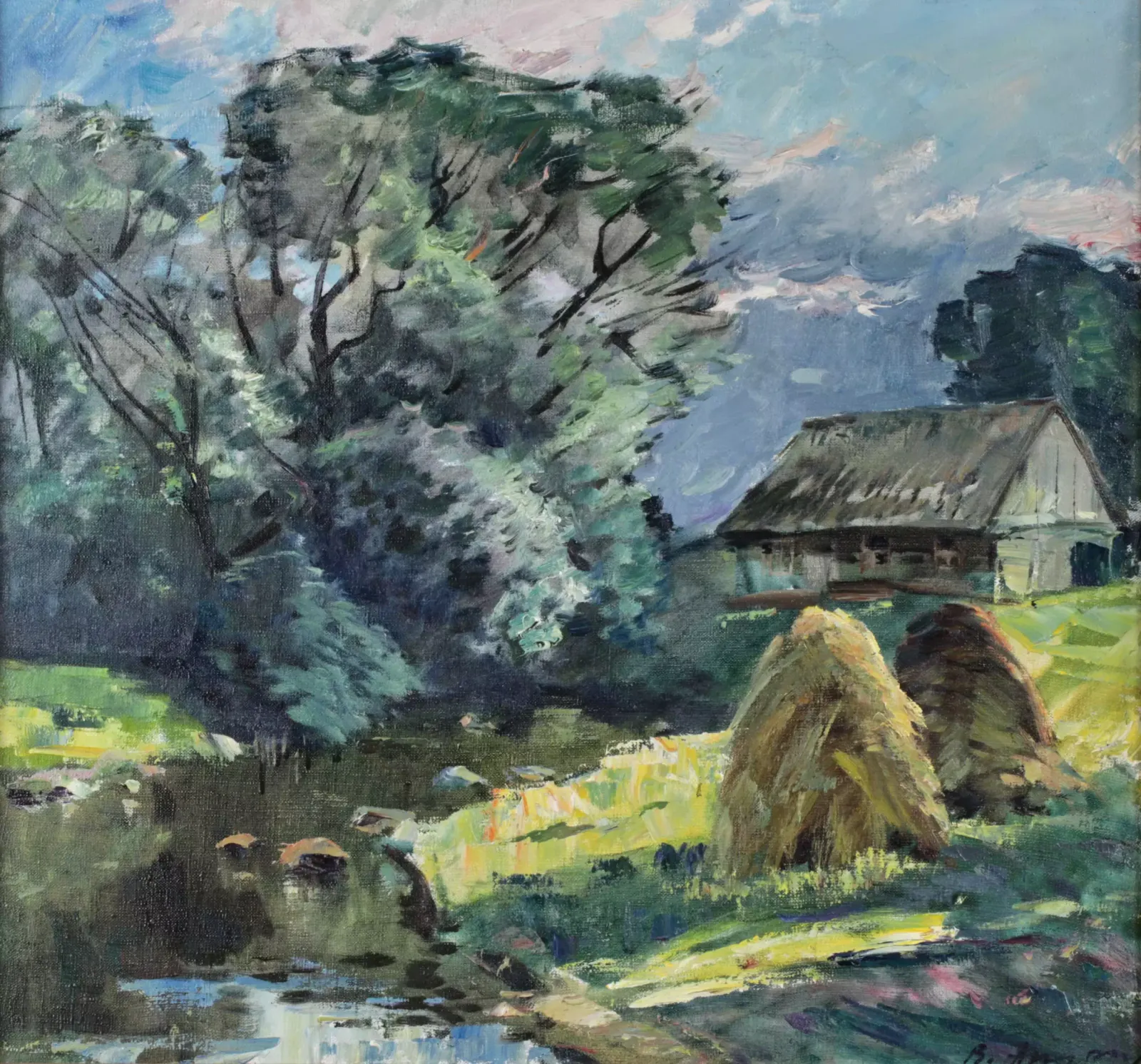 Vladimir Andrienko. "Summer Landscape". (1926   1995, Riga) photo Art