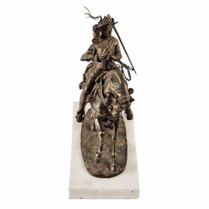 Carlo Marochetti. Bronze Figure Of An Equestrian Knight. Duke Of Savoy photo vinterior