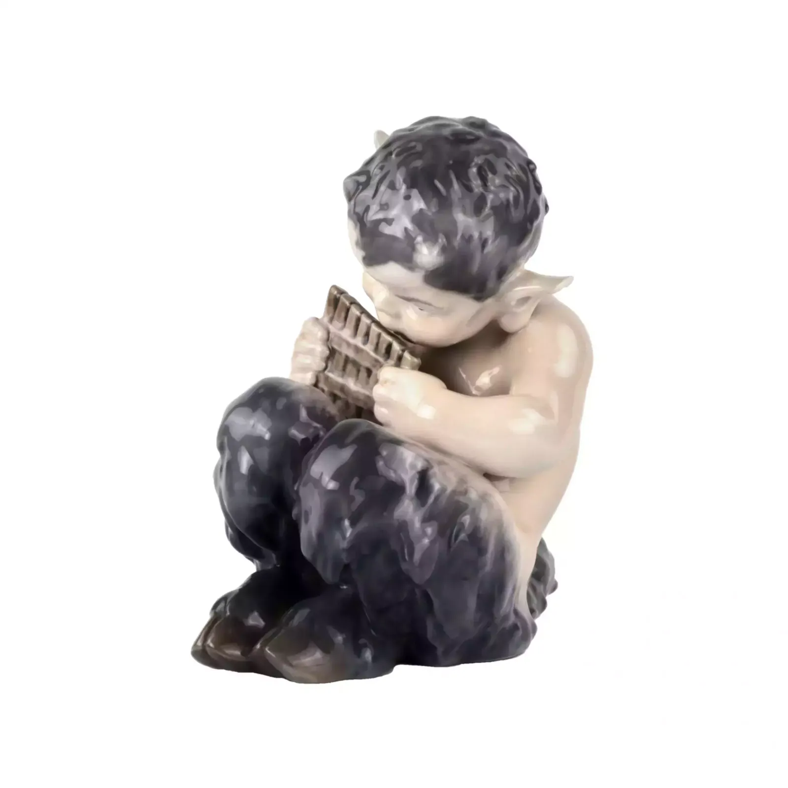 Figurine Faun With Flute. Royal Copenhagen. photo for sale