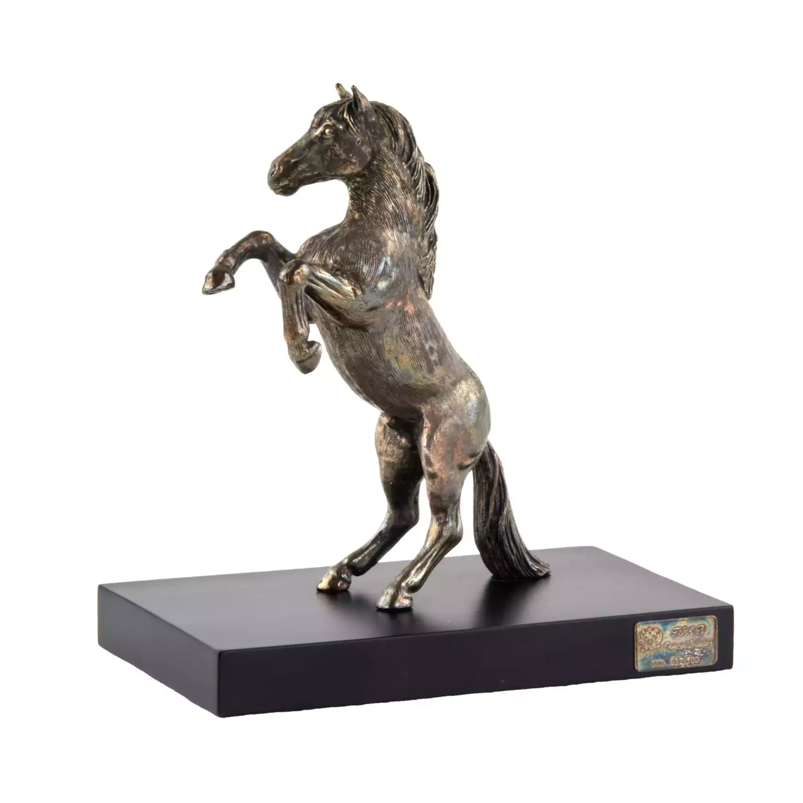 The Figure Of The Rearing Horse. Silvering. Tsar Imperial Collection.