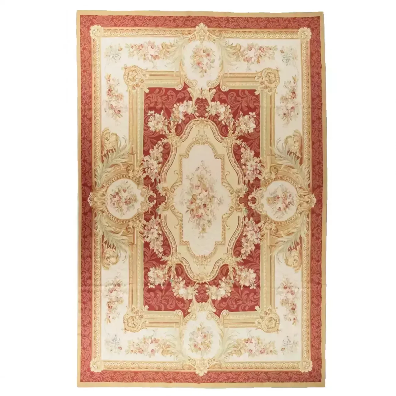 Exceptional, Old Aubusson Carpet From The 19th Century. France.
