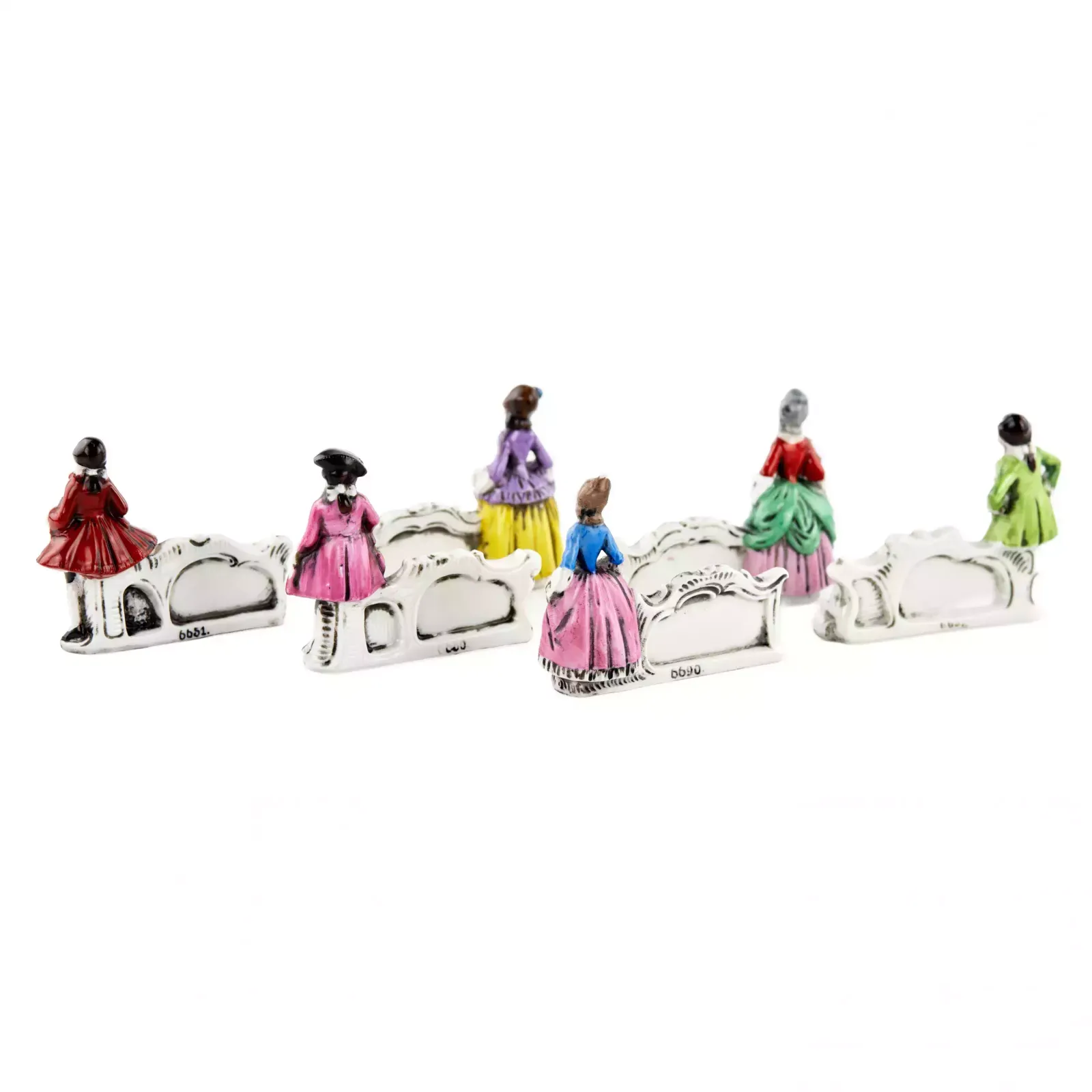 Six Porcelain Figurines For Seating Cards For The Table. Germany. 20th Century photo for sale
