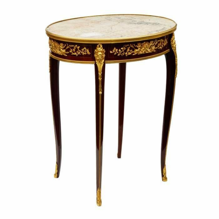 Magnificent Mahogany And Gilded Bronze Table By François Linke. photo furniture