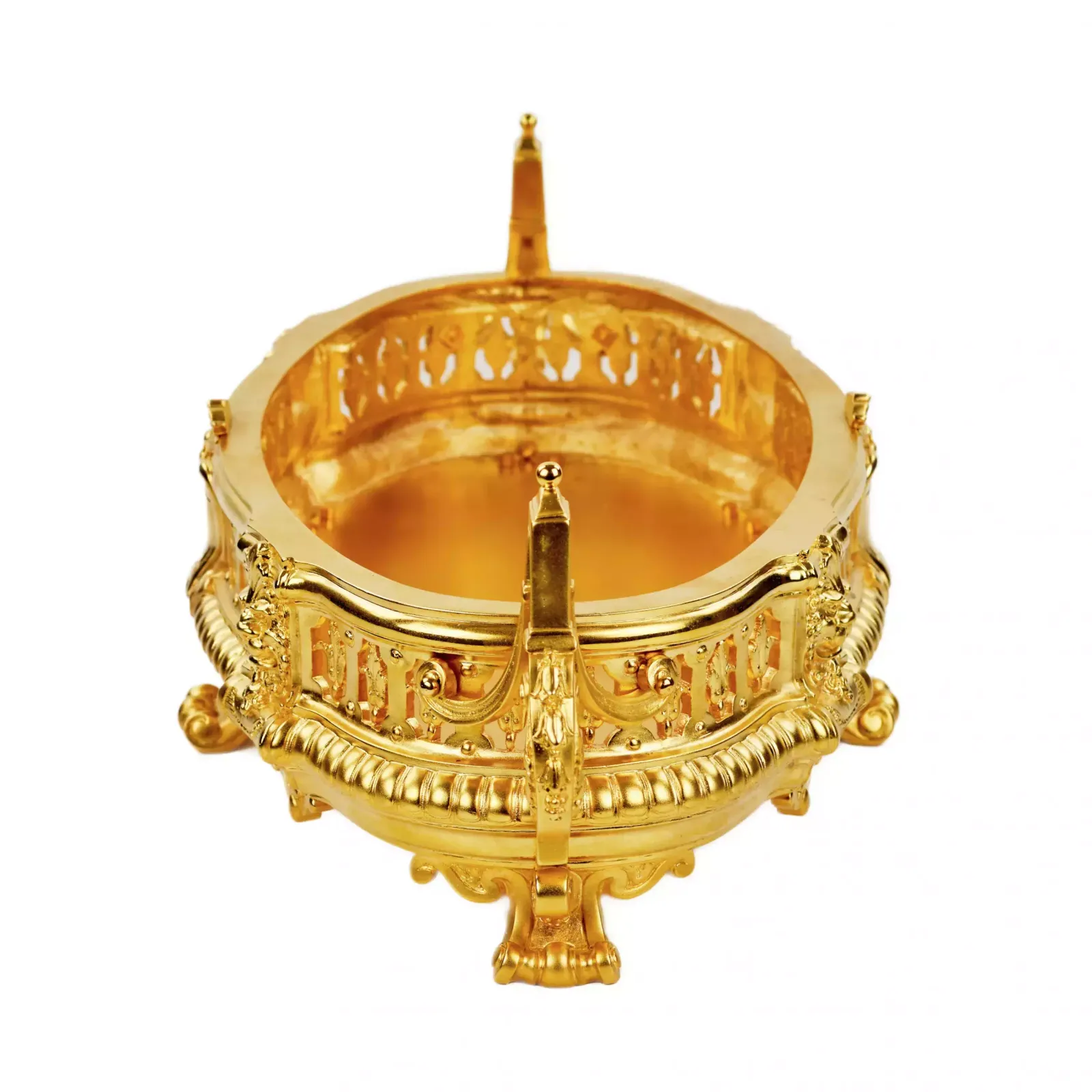 Jardiniere In Gilded Bronze In The Napoleon III Style. 19th Century. photo Home Decor