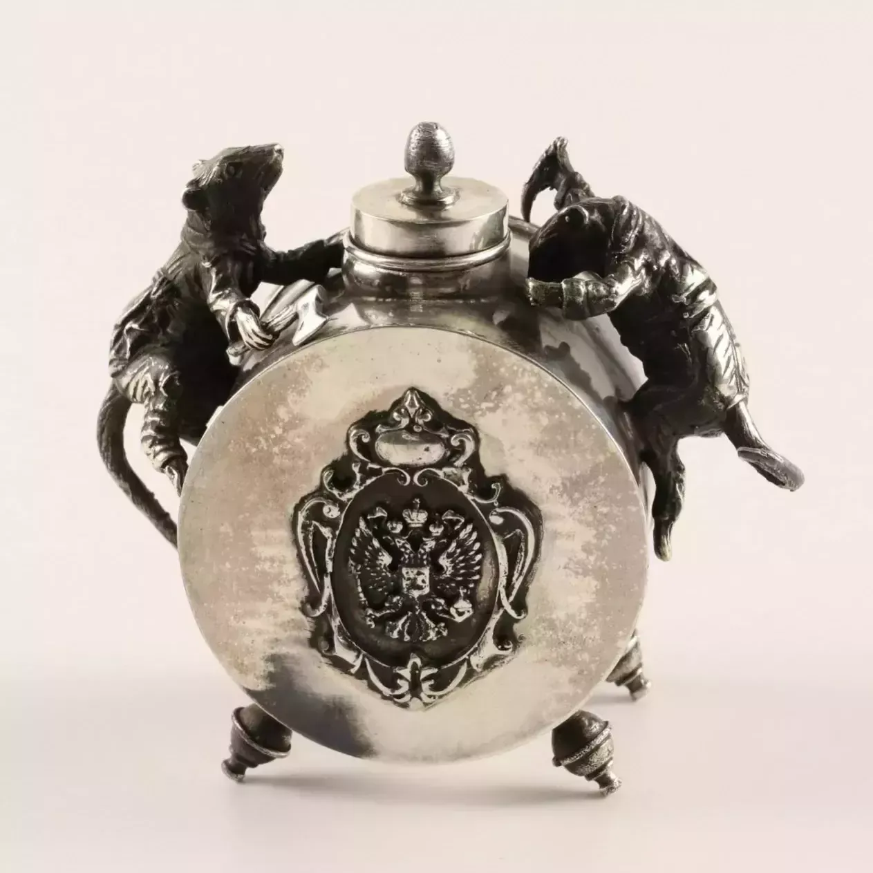 Inkwell "Armed Rats" Russia, Early 20th Century photo furniture