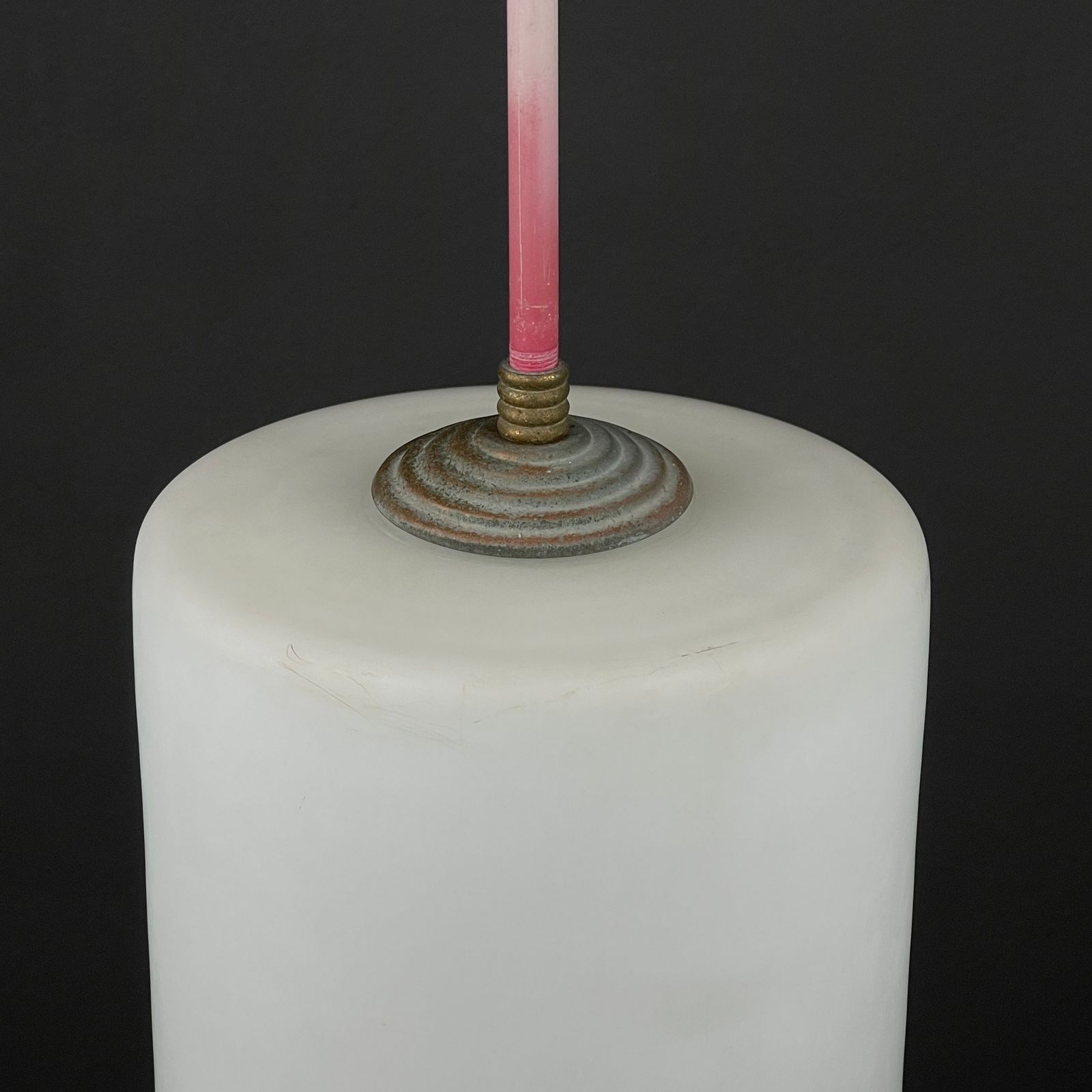 Mid Century Opalin Glass Pendant Lamp Italy 1960s Set Of 2 photo Lighting
