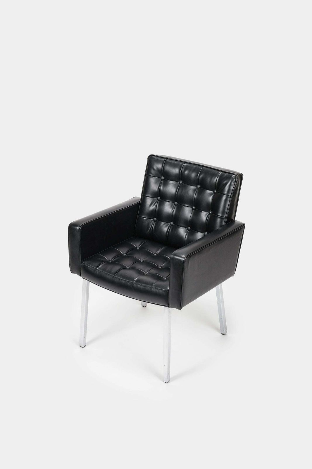 Vincent Cafiero, Armchair, Leather, Knoll International, 50s photo for sale