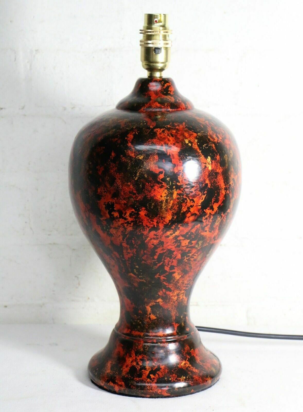 Table Lamp A Vintage Hand Painted Japanned Lamp 1970s Mid Century Modern Vgc