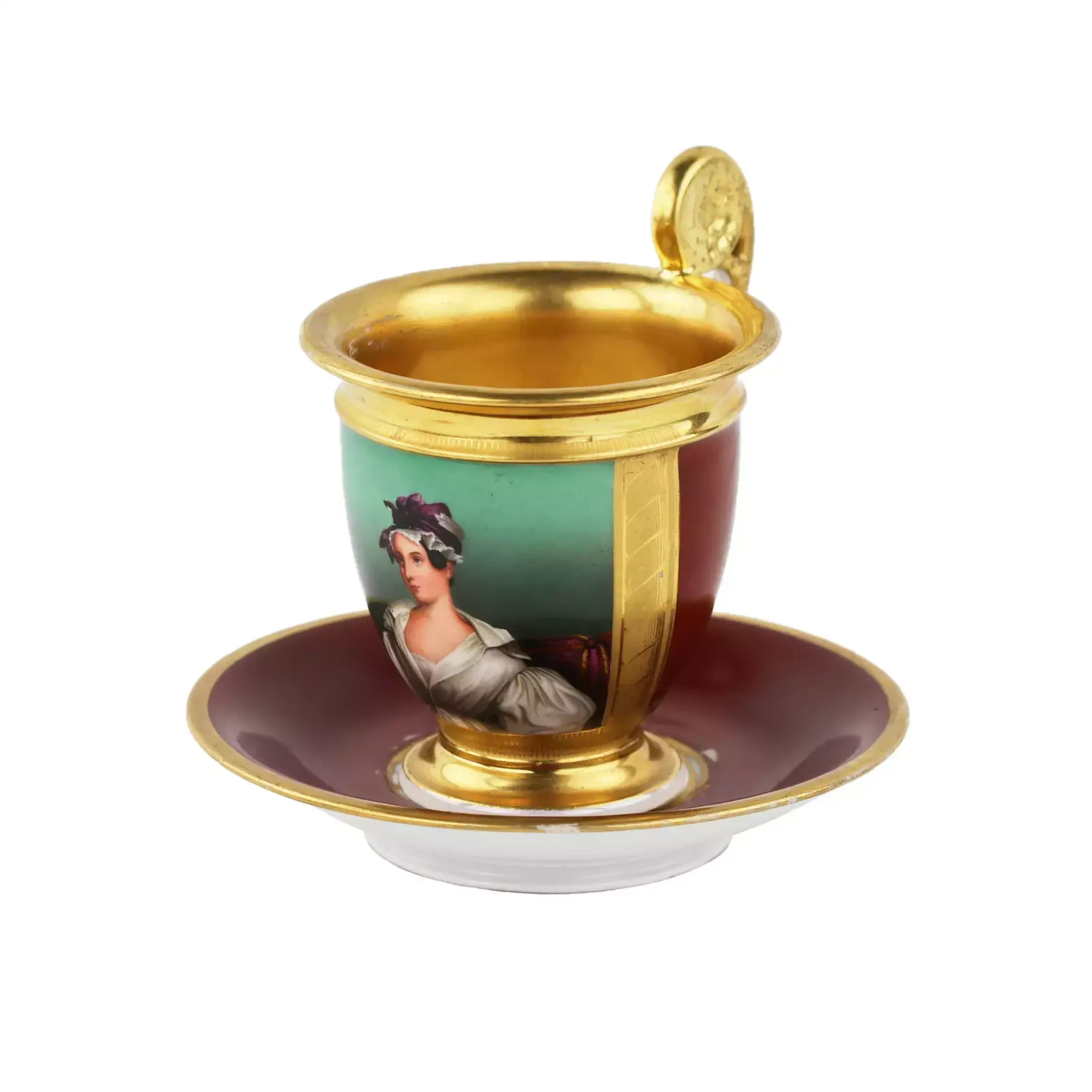 Porcelain Cup With Saucer. Popov Factory. Russia 1811 33