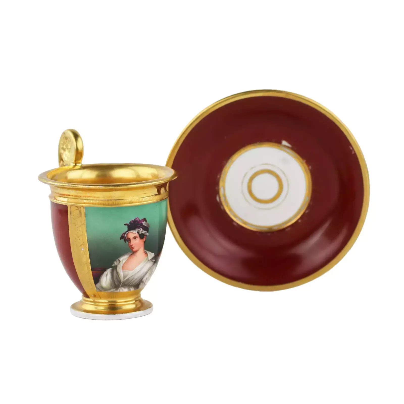 Porcelain Cup With Saucer. Popov Factory. Russia 1811 33 photo Home Decor