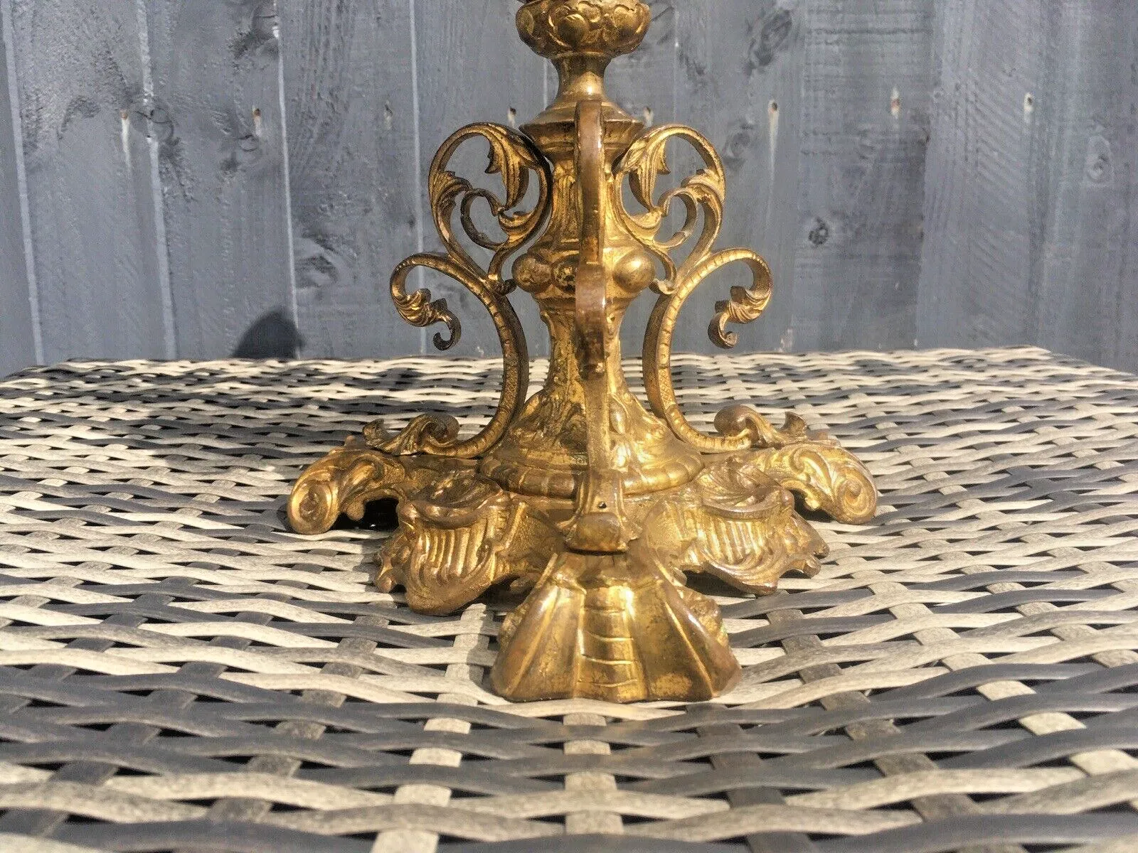 Antique French Louis XV Belle Epoque Floral Candelabra Hollywood Regency Ormolu photo buy