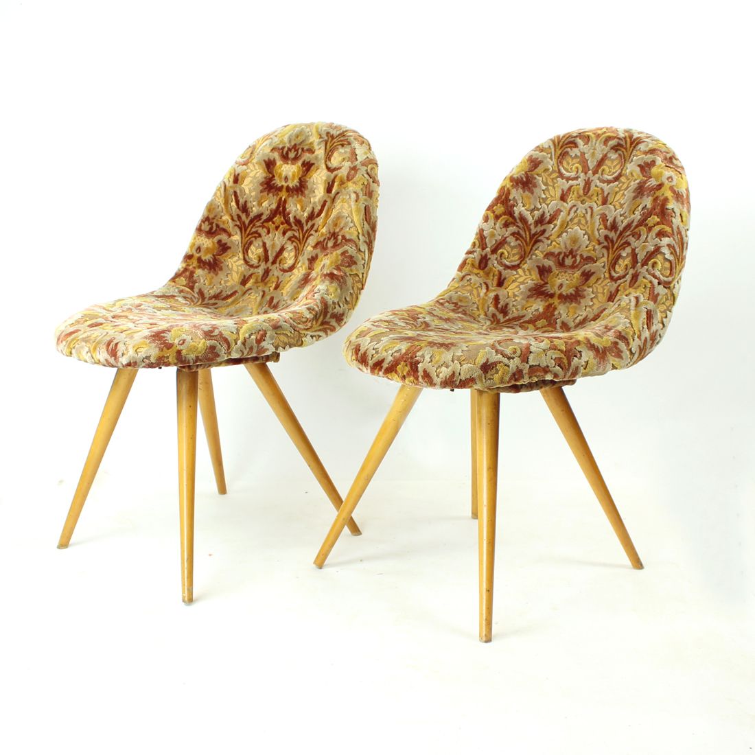 Pair Of Midcentury Shell Chairs By Miroslav Navratil, Czechoslovakia 1960s