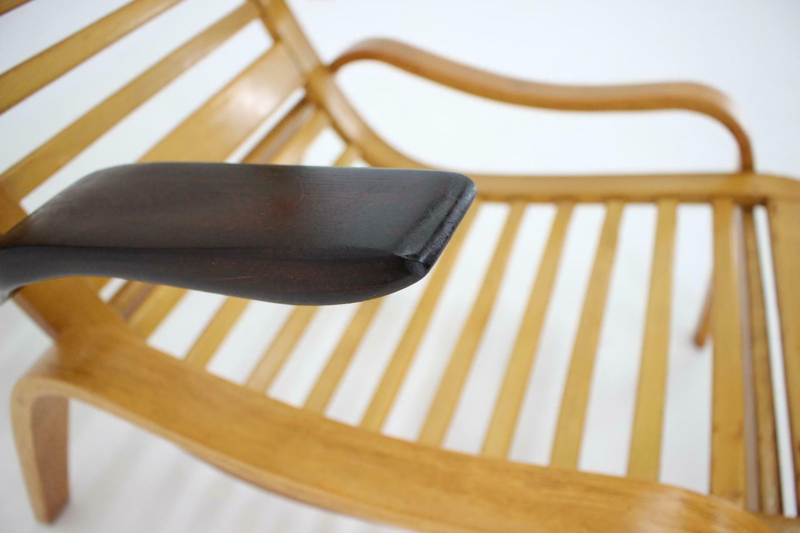 893.0 1960s Jan Vanek Beech Bentwood Armchair, Czechoslovakia photo