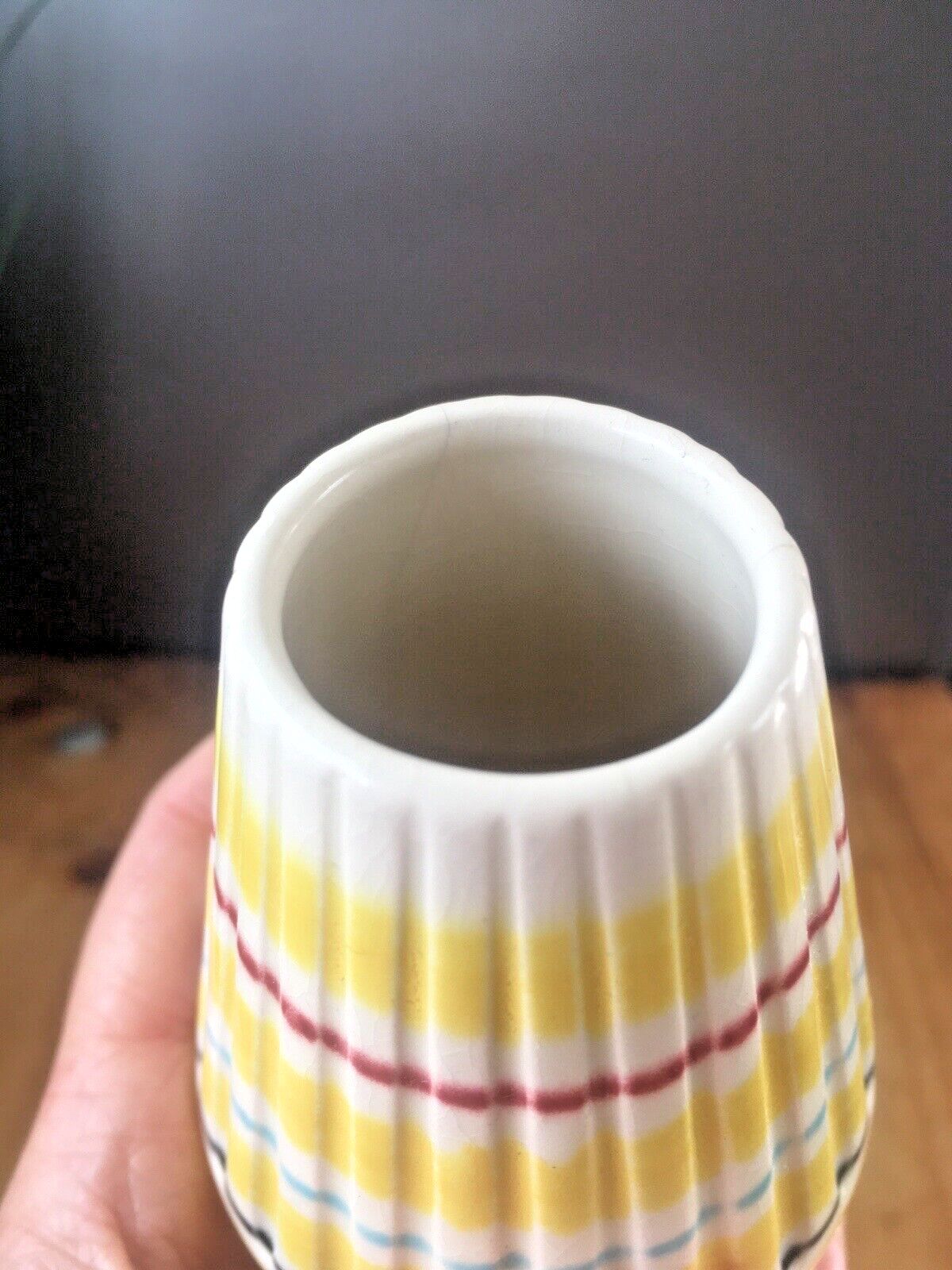 Mid Century Modern 60's Hornsea Rainbow John Clappison 552 Ribbed Bud Posy Vase photo buy