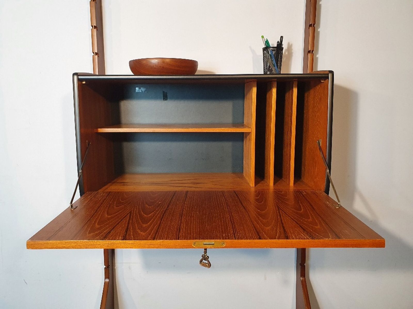 1100.0 Norwegian Secretary Desk In Teak Model Ergo 1960s photo