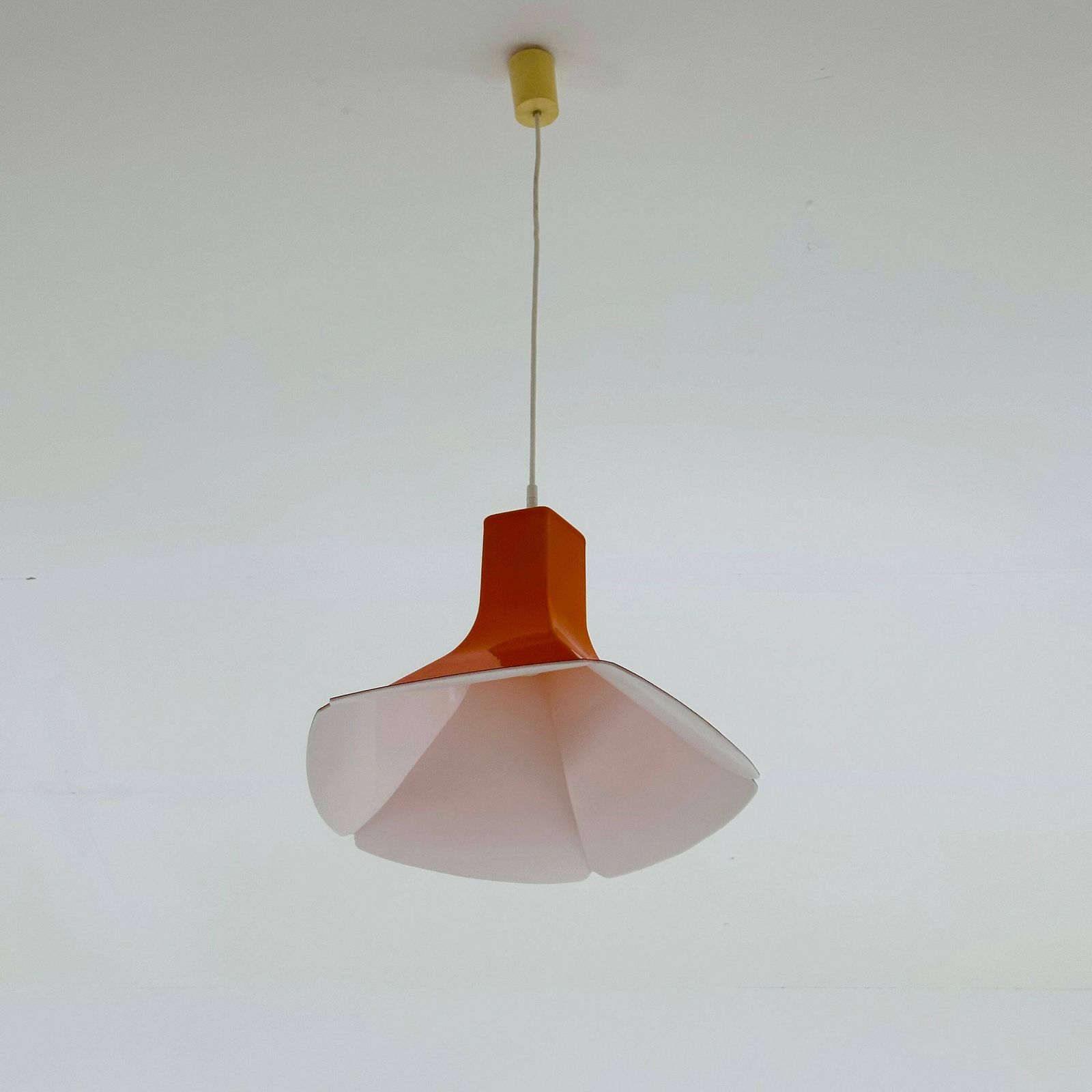 Space Age Orange Pendant Lamp Flower Model Germany. 1970 photo 387.0