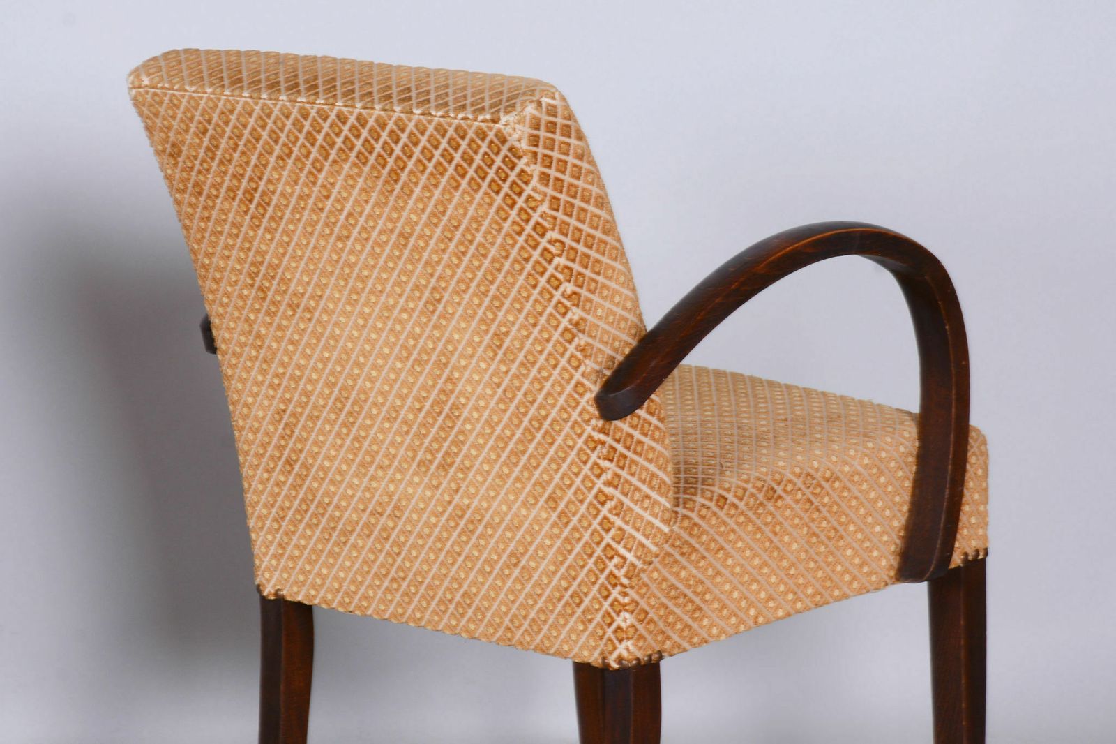 Original Walnut Artdeco Pair Of Armchairs, Jules Leleu, France, 1930s photo furniture