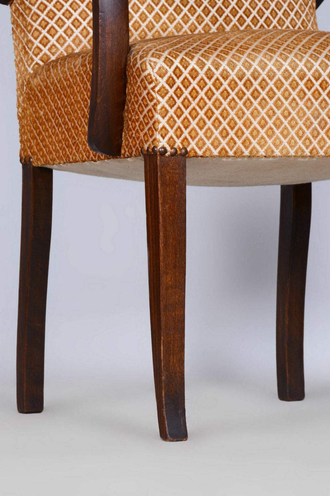 Original Walnut Artdeco Pair Of Armchairs, Jules Leleu, France, 1930s photo 1050.0