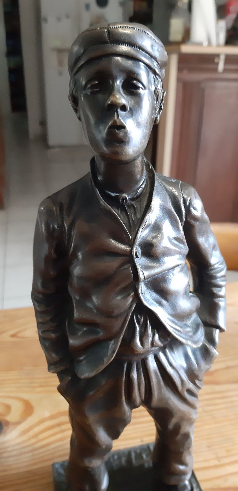photo for sale Bronze The Whistler With Hands In The Pockets