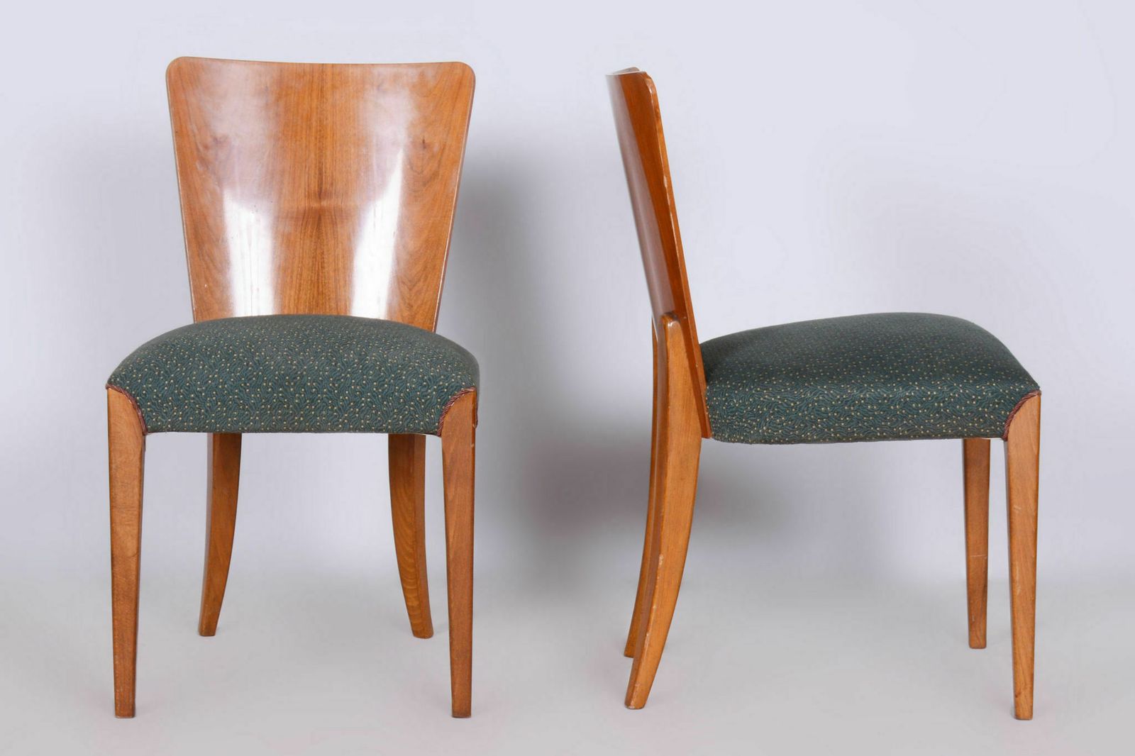 Set Of Four Original Artdeco Chairs, Halabala, Up Zavody, Beech, Czechia, 1940s photo furniture