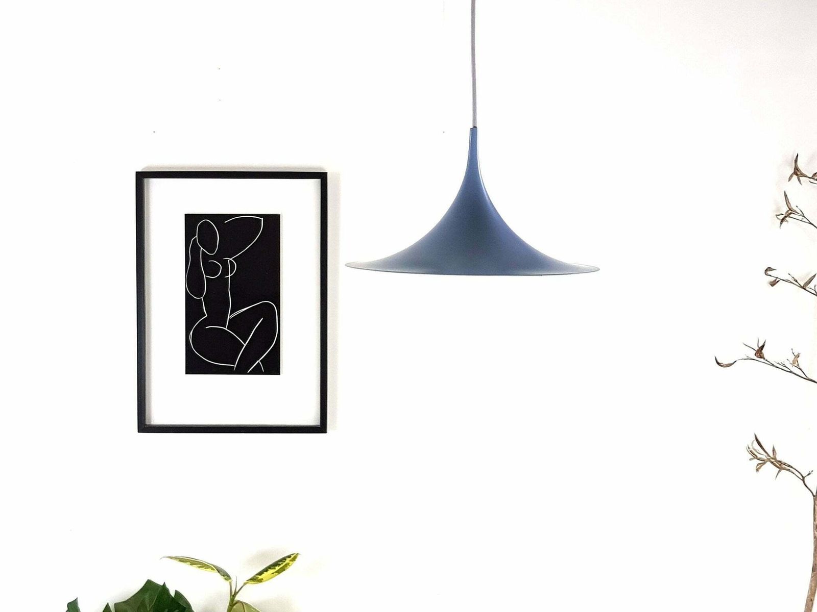 Vintage Fog And Morup Small Semi Pendant
