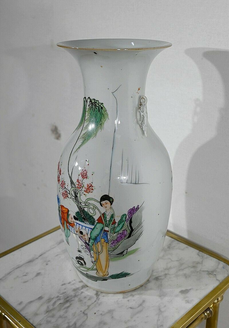 Baluster Porcelain Vase, China, Early 20th Century photo for sale