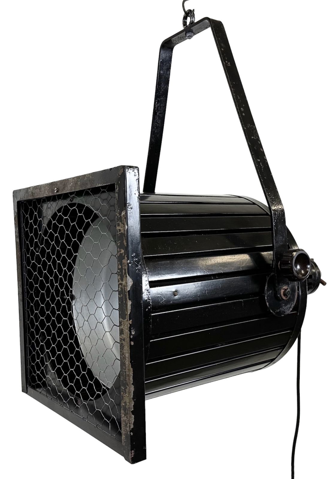 Large Vintage Black Theatre Spotlight, 1960s