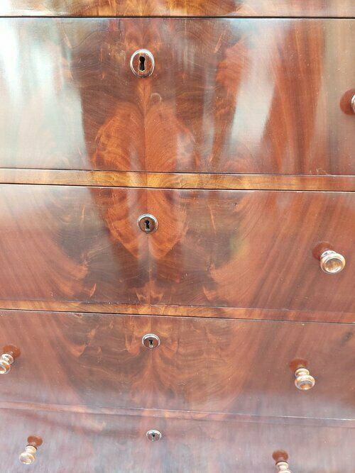 Victorian Flame Mahogany Semanier Chest photo for sale