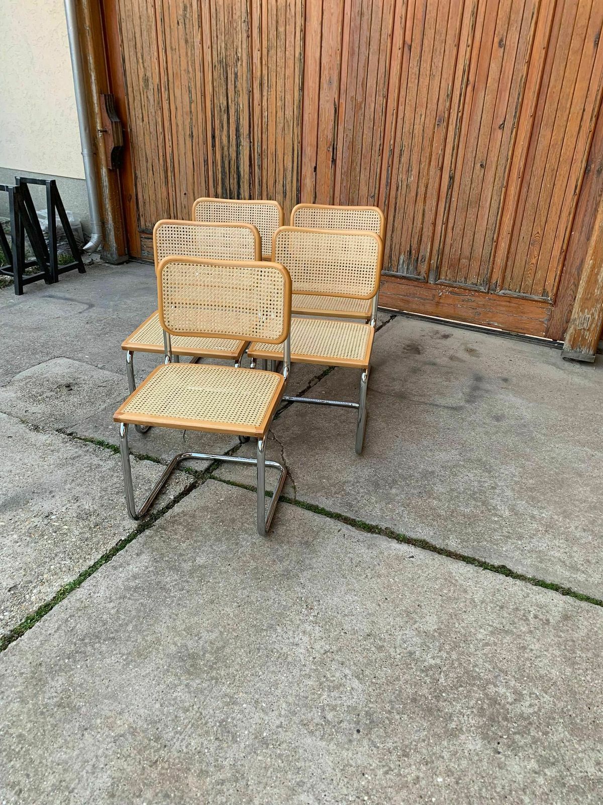 Set Of 5 Mid Century Italian B32 Cesca Chairs By Marcel Breuer, 1970s photo 1760.0