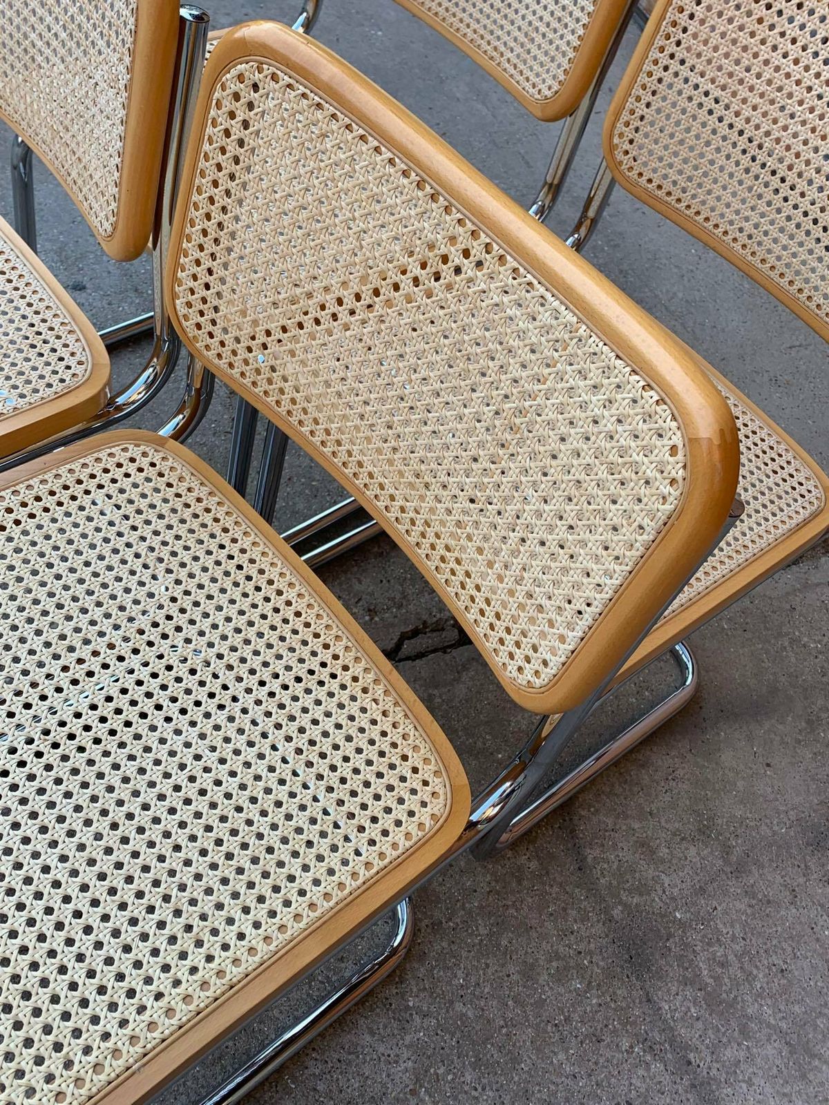 Set Of 4 Mid Century Upholstered Cesca Chairs, Italy 1970s photo 1648.0