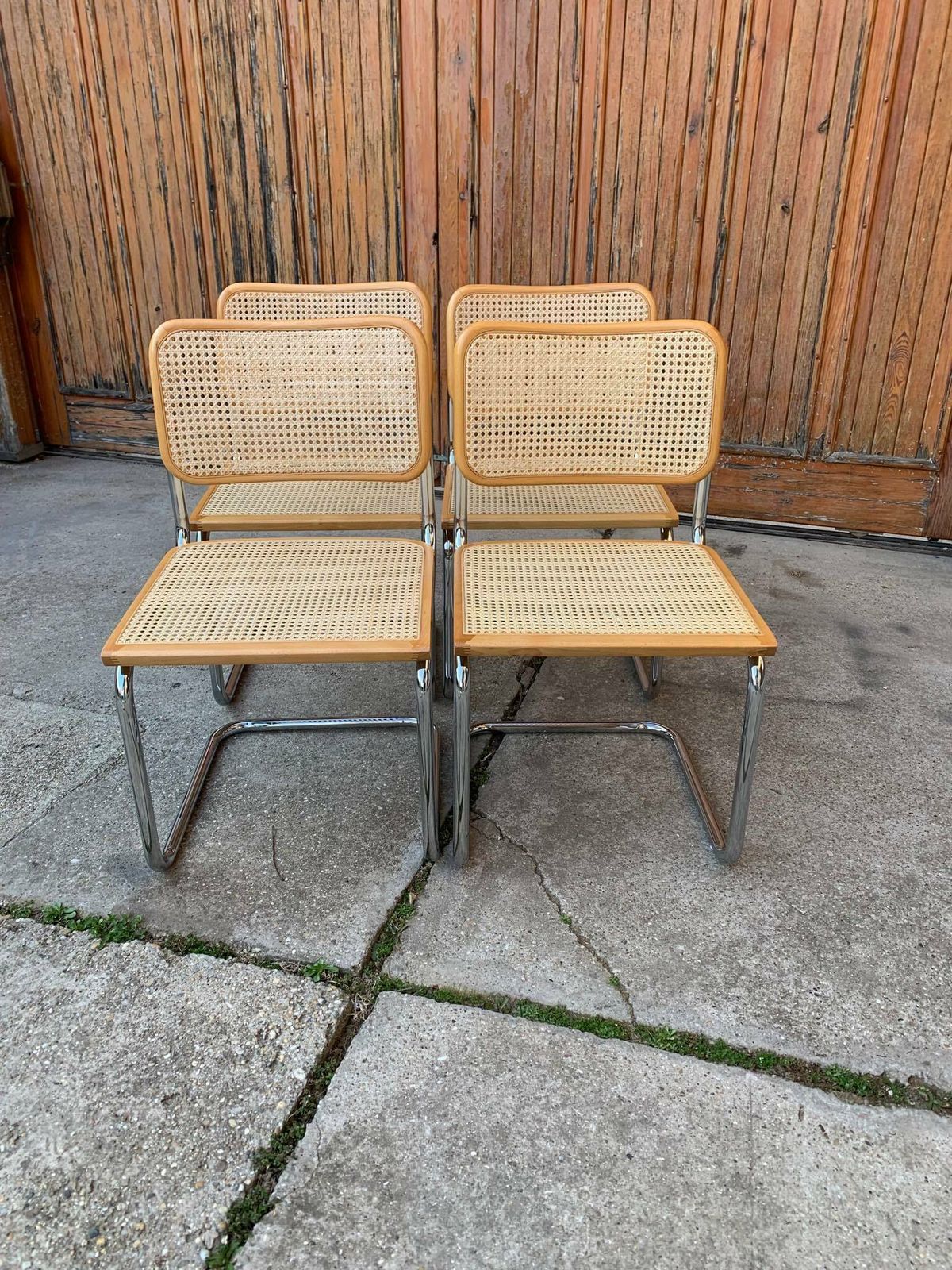 Set Of 4 Mid Century Upholstered Cesca Chairs, Italy 1970s photo buy